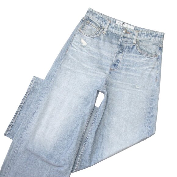 NWT rag & bone Miramar Sofie Ankle in Meadow Wide Leg Faux Jean Printed Pants 26 - Picture 2 of 9